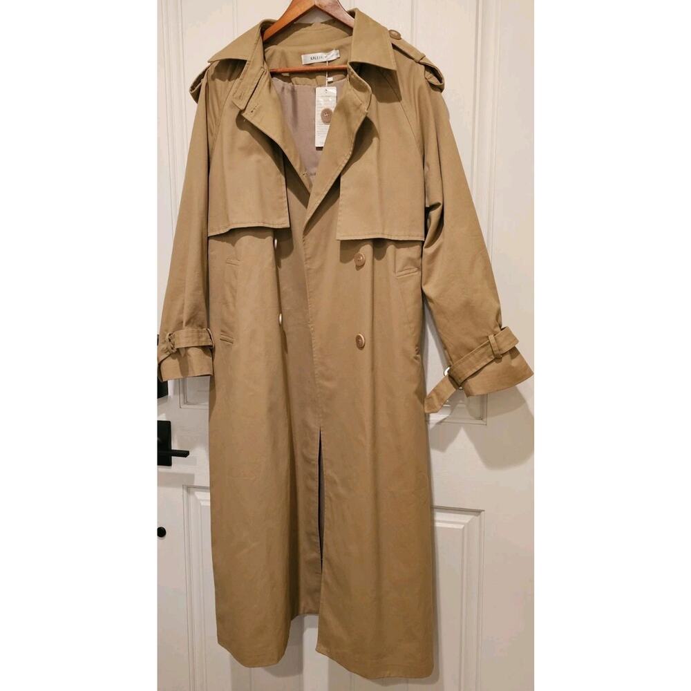 Kaleirda Womens Trenchcoat Tan, New w/tags Size L
